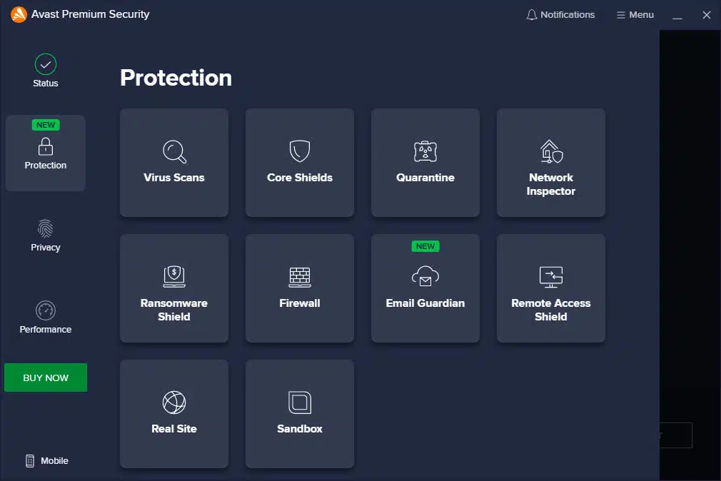 Avast Premium Security - Protection