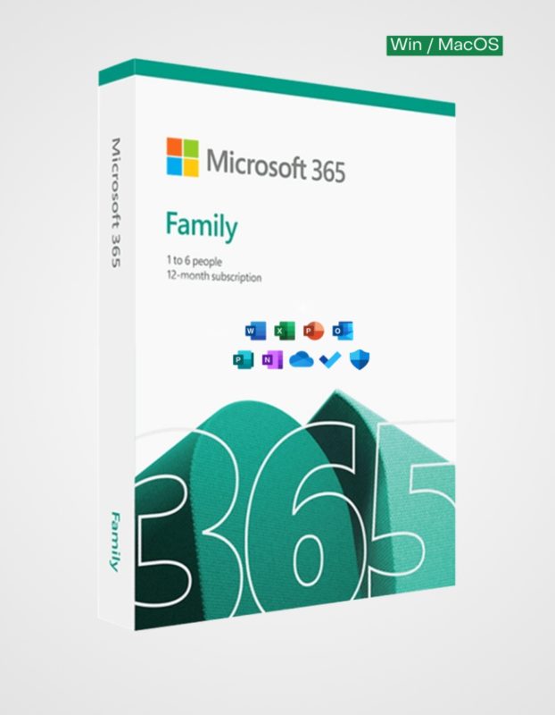 Microsoft Office 365 Family - 1 Year Microsoft Key