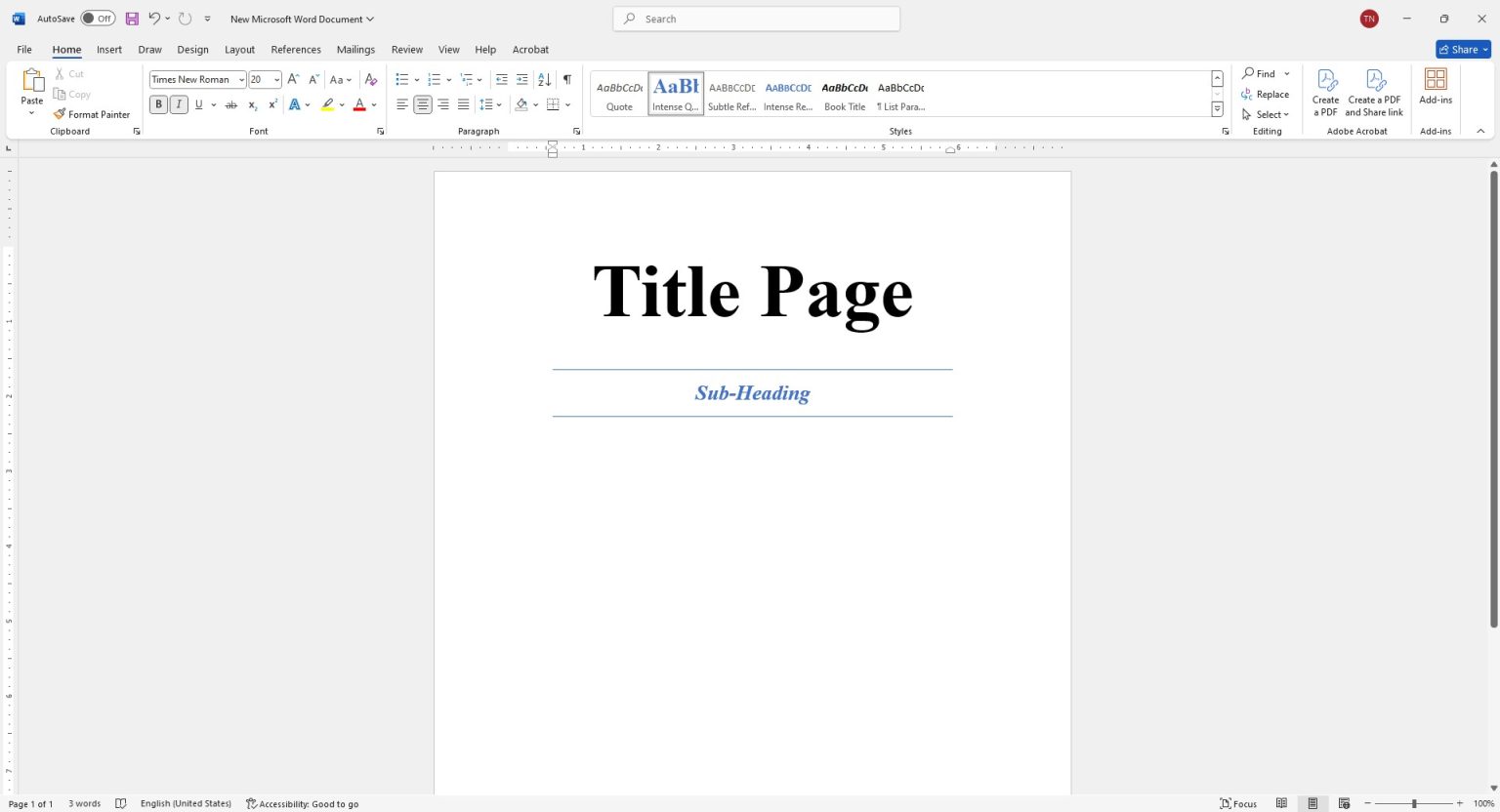 How to create a great title page in Microsoft Word – GGKEYS.COM